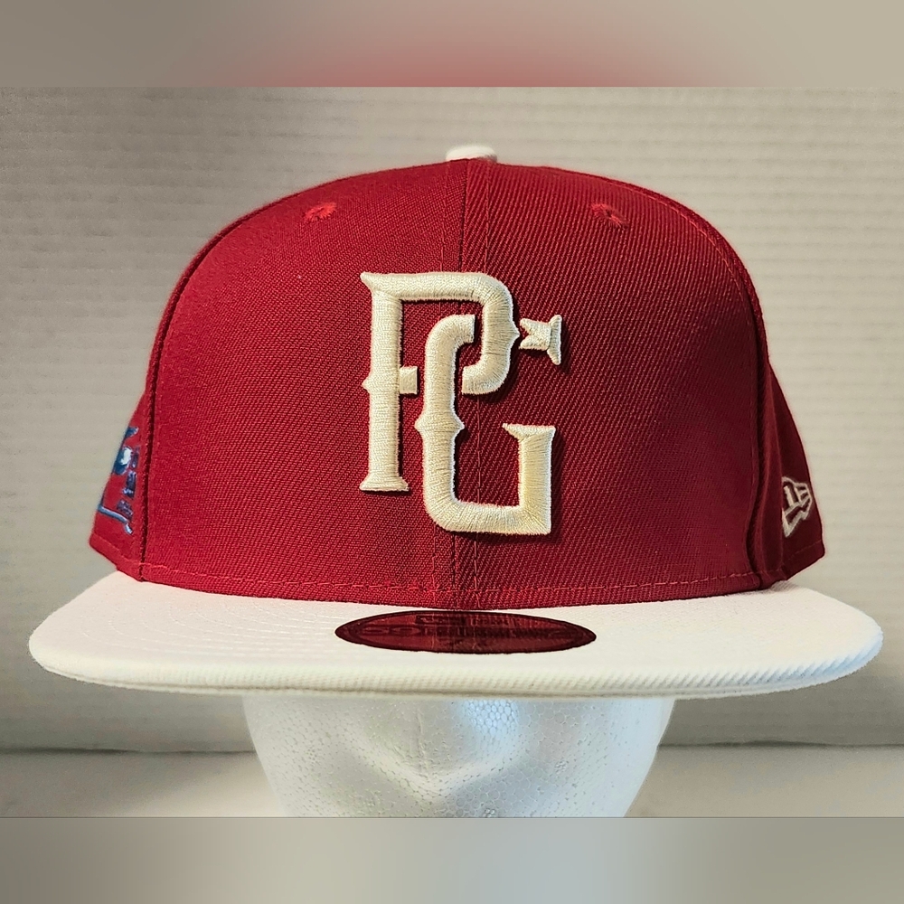 Perfect Game X NEW ERA Fitted 7 7/8 Red & White PG EMBROIDERED Baseball Hat Cap
